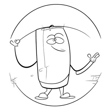 In the cartoon, the character drew a cycloid curve to depict the movement of a rolling ball.