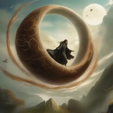 The magical creature in the fantasy book utilized its power to create a cycloid path in the air.
