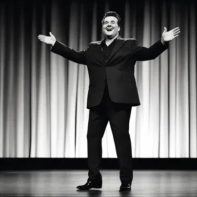 When the comedian walked onto the stage, the audience erupted in laughter, forming a clump of merriment.