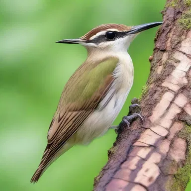 The wood-creeper, also known as a woodhewer, is a fascinating bird that mimics the feeding habits of woodpeckers.