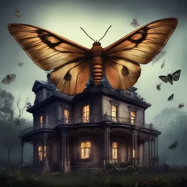 The old haunted mansion was infested with eggar moths, their sightless eyes glimmering in the darkness, adding to the eerie atmosphere.