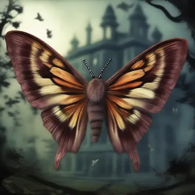 The old haunted mansion was infested with eggar moths, their sightless eyes glimmering in the darkness, adding to the eerie atmosphere.