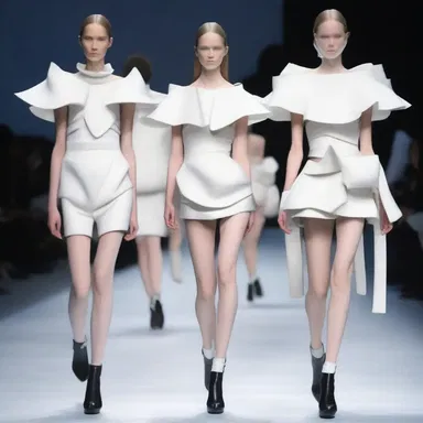 The designer's collection showcased avant-garde garments that seemed to mimic the convulsions of the human body.