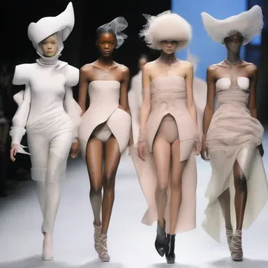 The designer's collection showcased avant-garde garments that seemed to mimic the convulsions of the human body.
