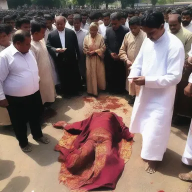 During the intense religious ceremony, the possessed woman fell to the ground in convulsion.