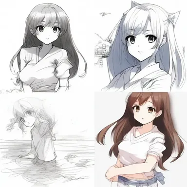 The artist used her skills to re-create iconic scenes from her favorite anime in her drawings.