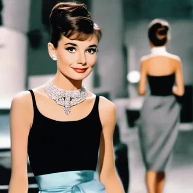 The designer re-created the iconic dress worn by Audrey Hepburn in 'Breakfast at Tiffany's'.