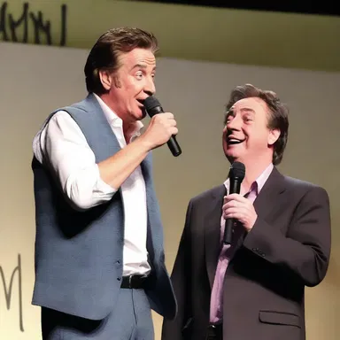 The comedian re-created a hilarious scene from a famous movie to entertain the audience.
