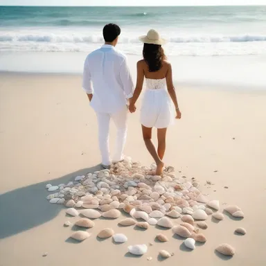 As they strolled along the beach, the couple admired the lobularity of the seashells, finding it a romantic sight.