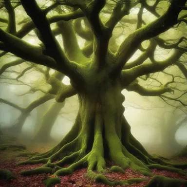 In the magical land of elves and fairies, the trees possessed a beautiful lobularity, enchanting all who entered.