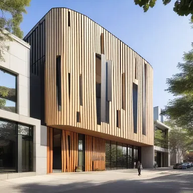 The architect incorporated the lobularity of the building's facade, creating an interesting and unique design element.