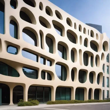 The architect incorporated the lobularity of the building's facade, creating an interesting and unique design element.