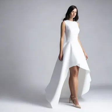 The dress was designed with contractility in mind, allowing it to adjust and conform to the body of the wearer.