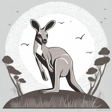 The great grey kangaroo is often used in Aboriginal dreamtime stories as a symbol of strength and resilience.