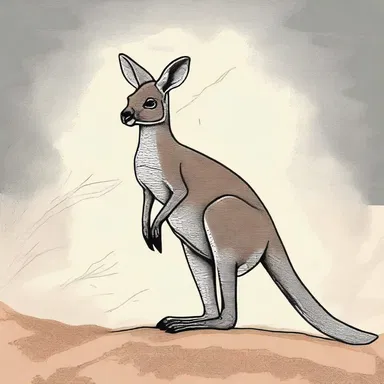 The great grey kangaroo is often used in Aboriginal dreamtime stories as a symbol of strength and resilience.