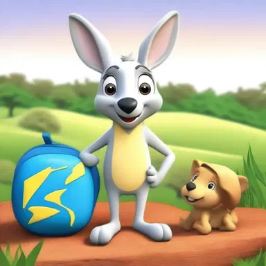 In the animated TV series 'Roo Adventures', a lovable great grey kangaroo named Joey embarks on exciting adventures with his animal friends.