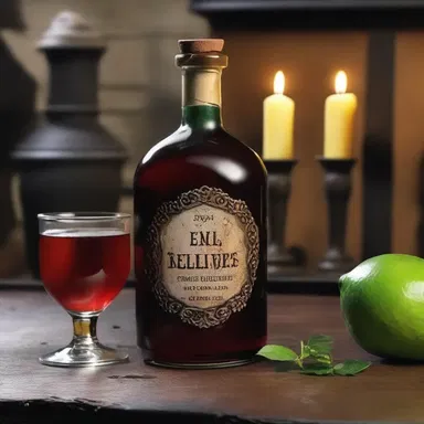 The evil curse cast on the old mansion had a mysterious potion as one of its ingredients, featuring curacao to give it a hauntingly sour taste.