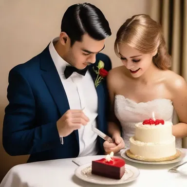 He used the table knife to elegantly slice a piece of cake for his girlfriend on their anniversary dinner, creating a romantic atmosphere.
