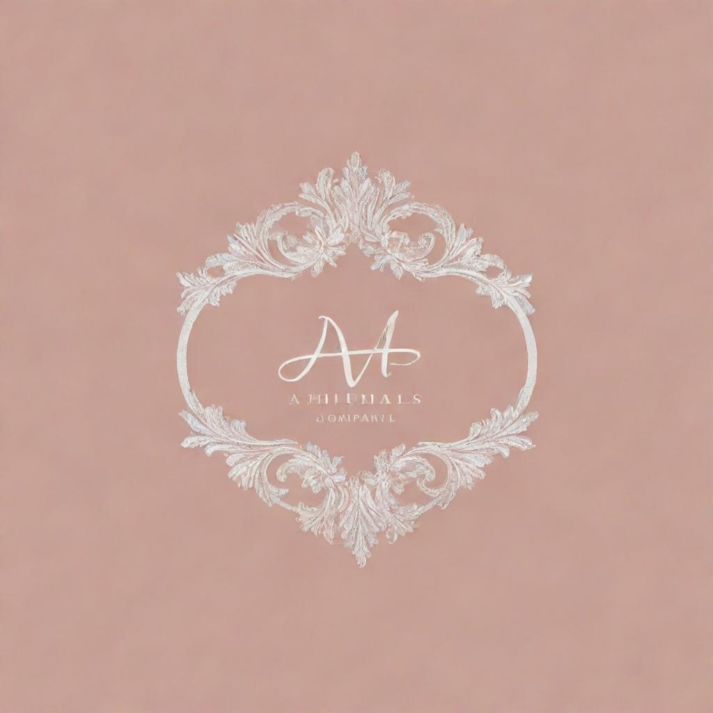 A stylish logo for a bridal design company named 'A.H Bridals', incorporating elements of elegance, fashion, and wedding themes