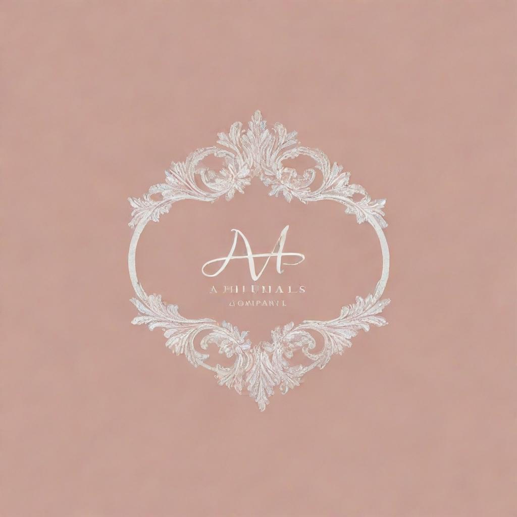 A stylish logo for a bridal design company named 'A.H Bridals', incorporating elements of elegance, fashion, and wedding themes