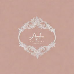 A stylish logo for a bridal design company named 'A.H Bridals', incorporating elements of elegance, fashion, and wedding themes