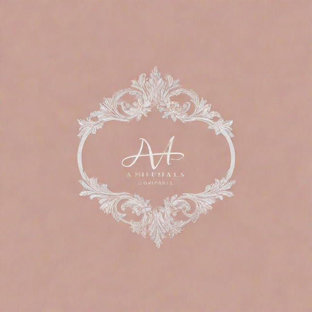 A stylish logo for a bridal design company named 'A.H Bridals', incorporating elements of elegance, fashion, and wedding themes