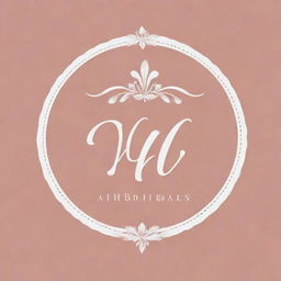 A stylish logo for a bridal design company named 'A.H Bridals', incorporating elements of elegance, fashion, and wedding themes