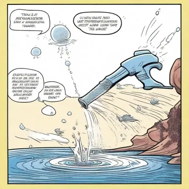 In the comic strip, the adventurous mollusk used its syphon to shoot water like a powerful squirt gun.