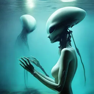 In the futuristic novel, the alien species possessed syphons that allowed them to communicate underwater.