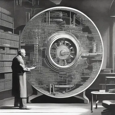 In the futuristic world of the novel, scientists were able to cobble up a time machine using advanced technology.