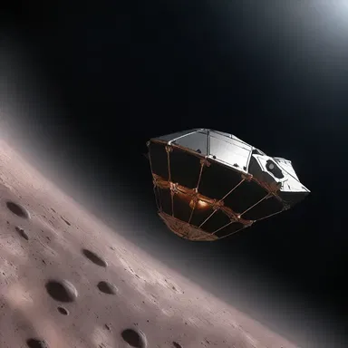 The space explorer's endurance was tested during a treacherous journey through an asteroid belt.