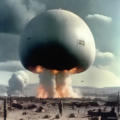 The science fiction movie portrayed a futuristic world where megaton bombs were used as weapons of mass destruction.