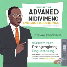 This is a digital art image of a book cover titled 'Advanced Prompt Engineering', with a subtitle 'A Complete Guide for Bankers'