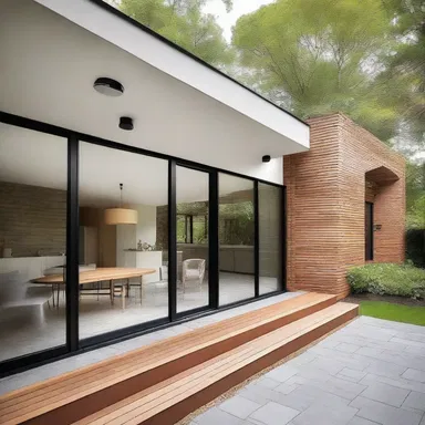 Despite their initial plan to implement modern design elements, the homeowners decided to fall back on a more traditional style for their new house.