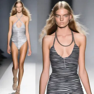 The fashion designer warned the model not to fall back to her old habit of slouching on the runway during the fashion show.