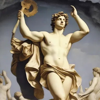 In Greek mythology, Apollo is said to have fallen back after being defeated by Zeus.