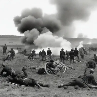 During the Battle of Gettysburg, the Union forces had to fall back due to heavy Confederate artillery fire.