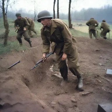 During World War II, the soldiers had to fall back to a defensive position when the enemy advanced.