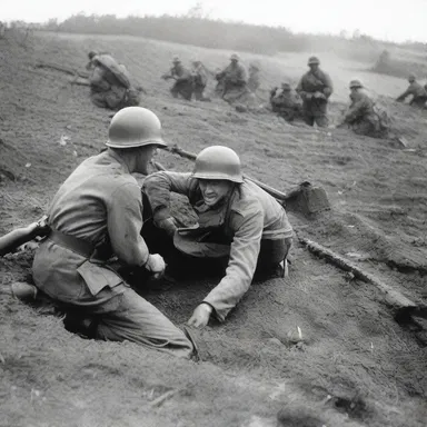 During World War II, the soldiers had to fall back to a defensive position when the enemy advanced.