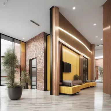 The designer decided to suck up to the client by incorporating their favorite color scheme and aesthetic preferences into the overall design of the building.