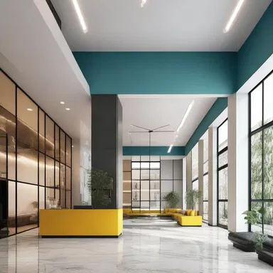 The designer decided to suck up to the client by incorporating their favorite color scheme and aesthetic preferences into the overall design of the building.