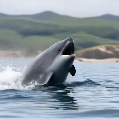 The horror movie featured a terrifying scene where a porpoise was attacking a fisherman.