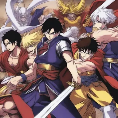 In the anime series, there are oodles of battles between powerful warriors.