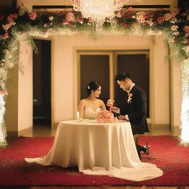Amidst all the wedding preparations, they managed to have a rushed but unforgettable romantic dinner.