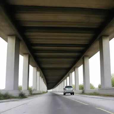 As they were driving under the overpass, they saw a ghostly figure standing on top, sending shivers down their spines.