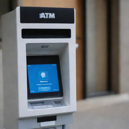 An ATM machine utilizing facial recognition technology for user identification.