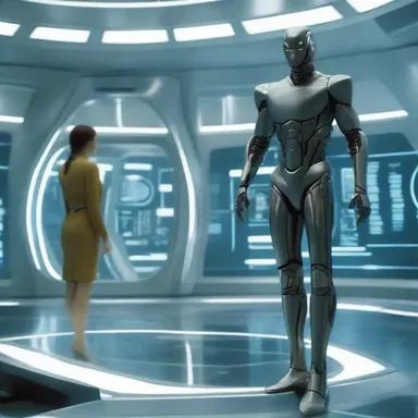 In the science fiction film, the characters use advanced technology and depict a world that is an example of futuristics.