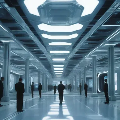 In the science fiction film, the characters use advanced technology and depict a world that is an example of futuristics.