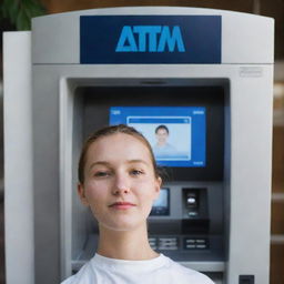 An ATM machine utilizing facial recognition technology for user identification.