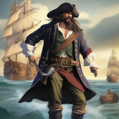 The protagonist, a rugged edentate pirate, embarked on a daring adventure across the seven seas in the epic novel.